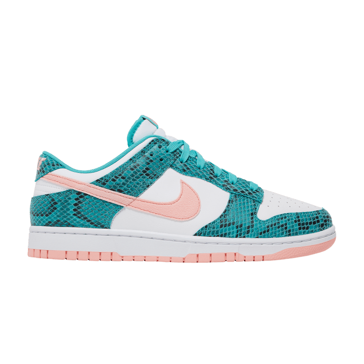 Nike Dunk Low Snakeskin Washed Teal Bleached Coral