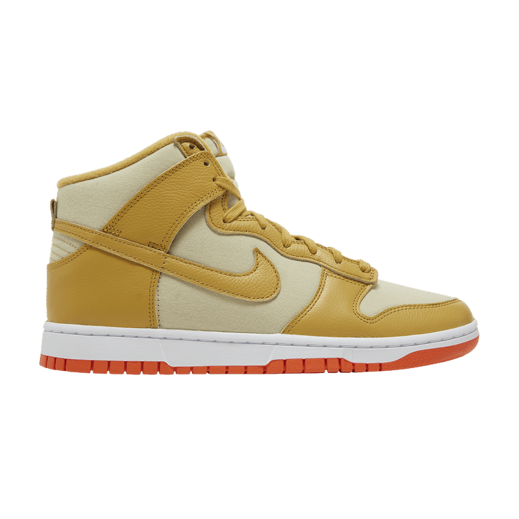 Nike Dunk High Wheat Gold Safety Orange