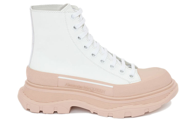 (WMNS) Alexander McQueen Tread Slick Boot 'White Pink' 633900WHYK39402 #
