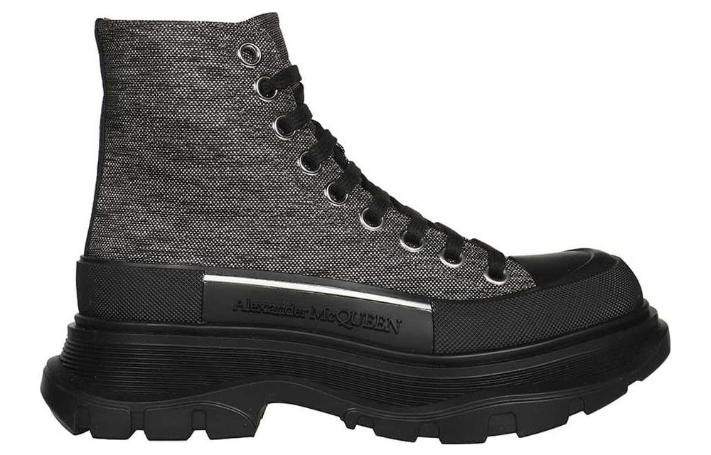 (WMNS) Alexander McQueen Tread Slick Boots 'Brown Black' 718369W4US28163 #