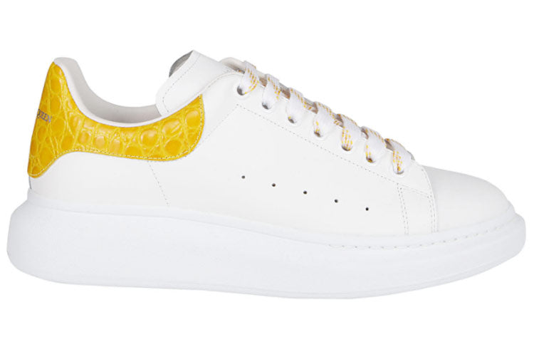 Alexander McQueen Oversized Sneaker 'White Yellow Crocodile' 625162WHYB89429 #