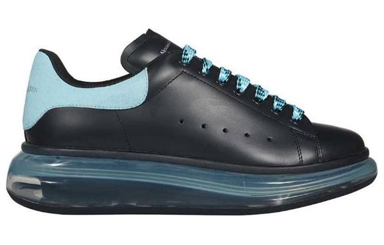 (WMNS) Alexander McQueen Oversized Sneakers 'Black Light Blue' 666893WHXMA1136 #