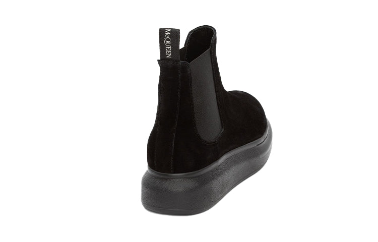 (WMNS) Alexander McQueen Hybrid Chelsea Boot 'Black Suede' 586398WHXK61000 #