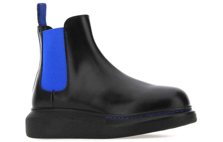 (WMNS) Alexander McQueen Hybrid Chelsea Boots 'Black Royal' 586398WHX5W1338 #