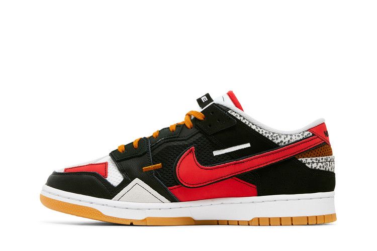 Nike Dunk Low Scrap Black Grey University Red