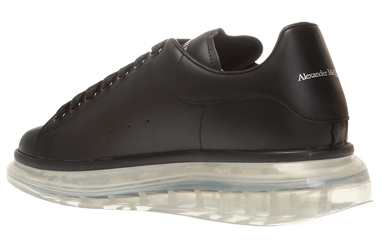 (WMNS) Alexander McQueen Oversized Sneaker 'Black Clear Sole' 611698WHX981070 #