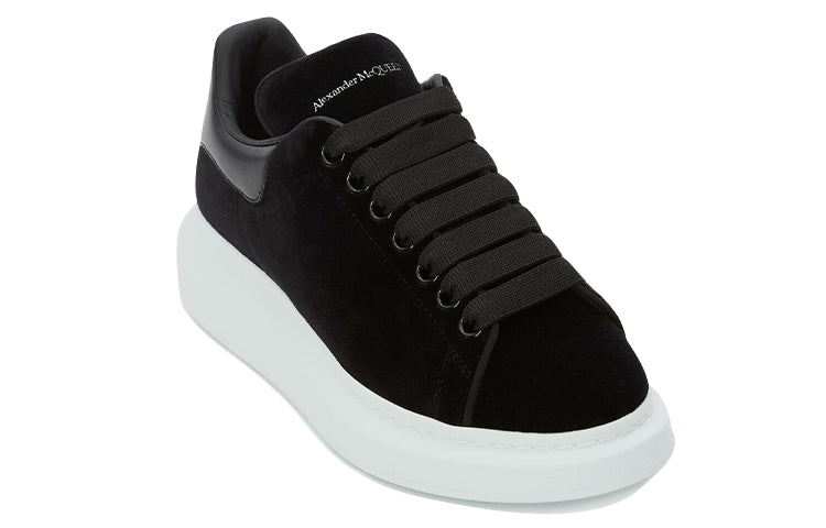 (WMNS) Alexander McQueen Oversized Sneaker 'Smooth Black' 553775W4FKT1000 #