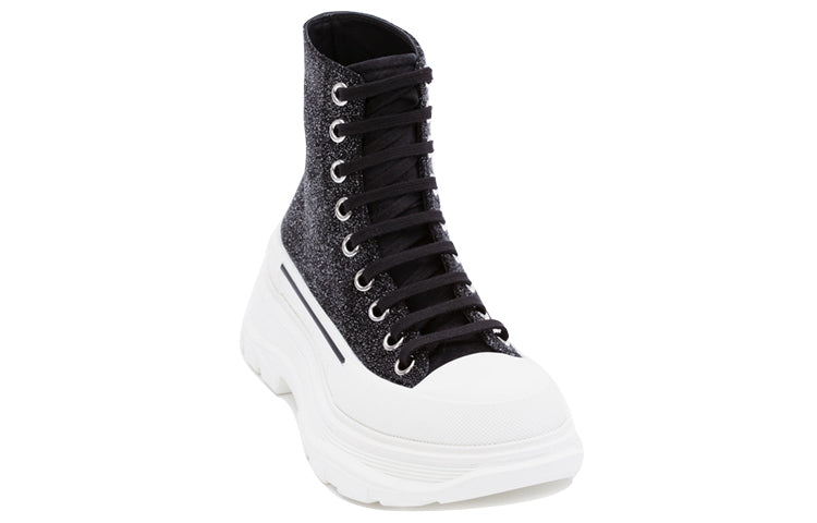 (WMNS) Alexander McQueen Tread Slick Boot 'Galaxy Black' 633900WHW571027 #