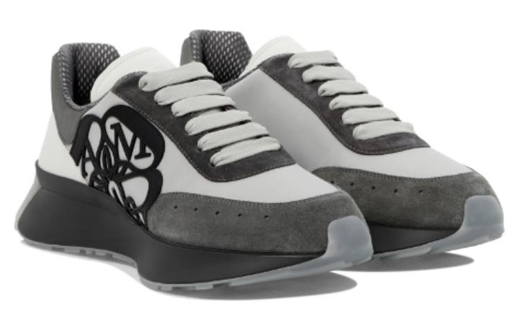 Alexander McQueen Sprint Runner Exaggerated-Sole 'Grey White' 705071W4W118395 #