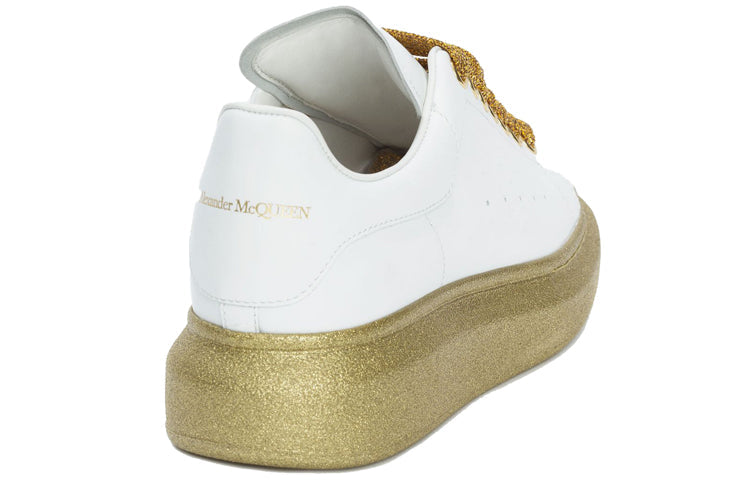 (WMNS) Alexander McQueen Oversized Sneaker 'White Gold' 553770WHWKV9075 #