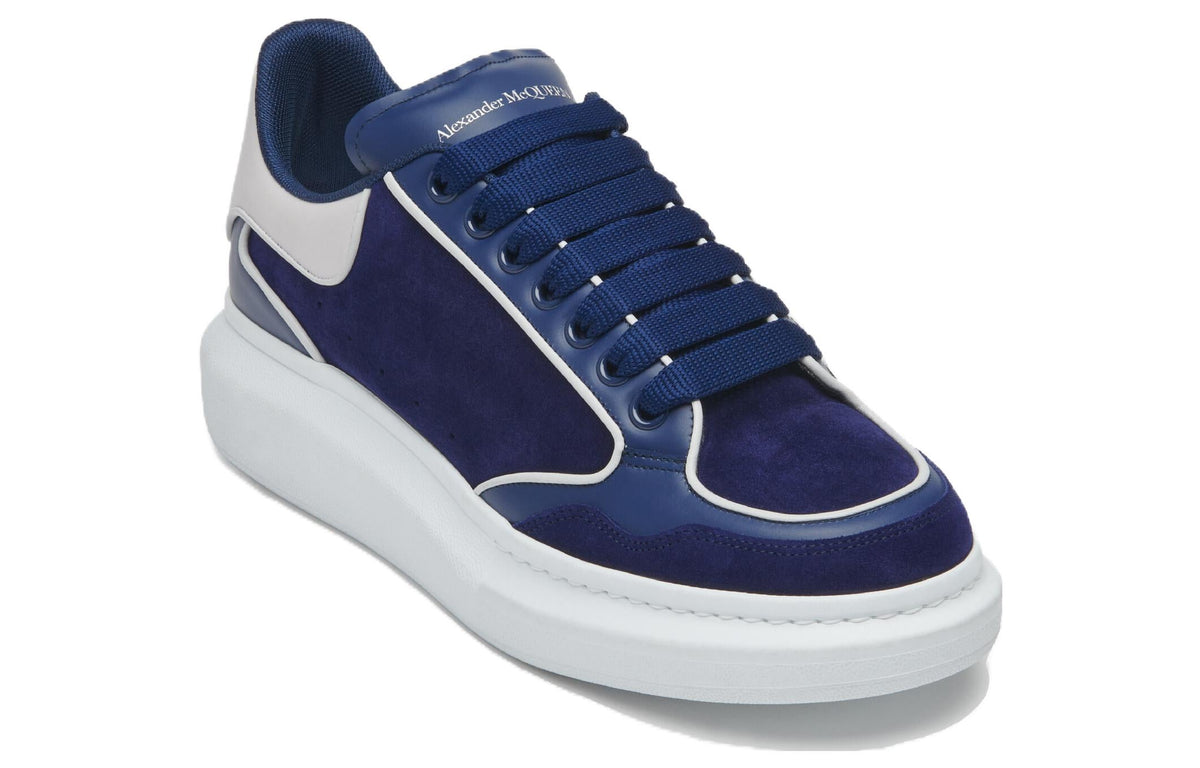 Alexander McQueen Oversized Leather Sneakers 'Blue White' 777300WIEM44699 #