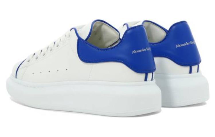 (WMNS) Alexander McQueen IOversized Leather Sneakers 'White Blue' 733003WHJE58806 #