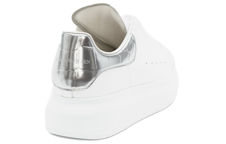 (WMNS) Alexander McQueen Oversized Sneaker 'Silver Crocodile' 553770WHYBQ9071 #