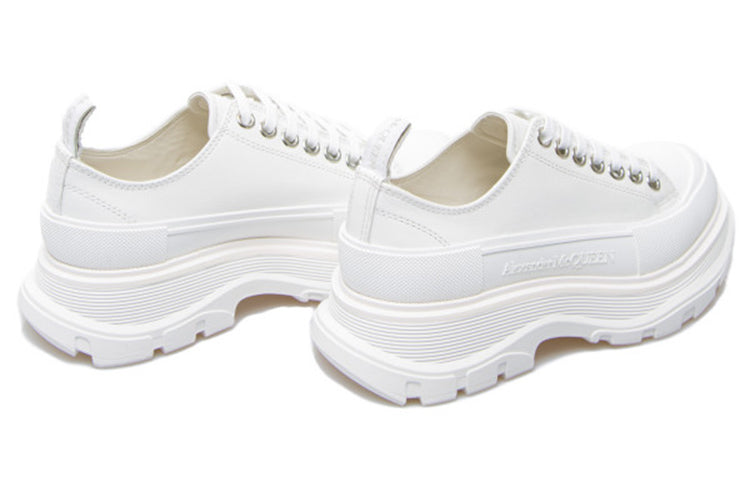 (WMNS) Alexander McQueen Tread Slick Lace Up Low 'White' 633902WHZ629071 #