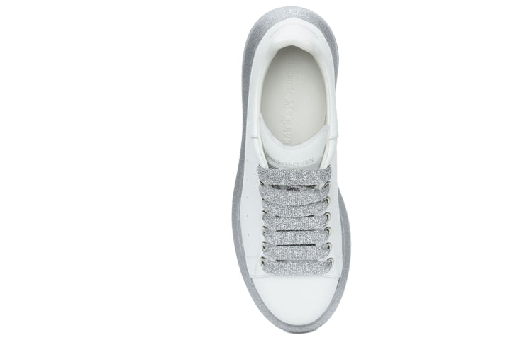 (WMNS) Alexander McQueen Oversized Sneaker 'White Silver' 553770WHWKV9071 #