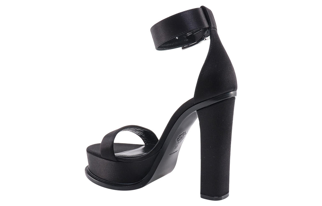 (WMNS) Alexander McQueen Leather High Heels 'Black' 734995WIC711081 #