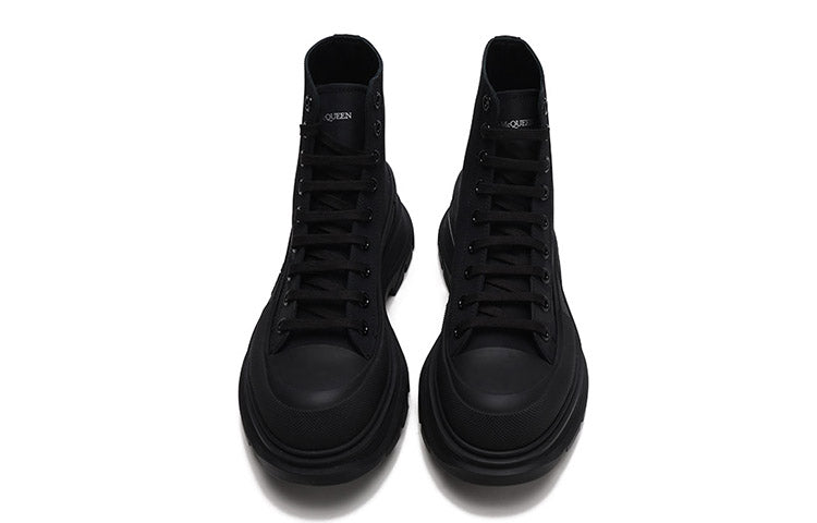 Alexander McQueen Tread Slick Logo Printed Sneakers 'Black' 682420W4RQ21070 #