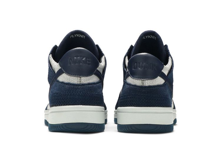 Nike Dunk Low Flyknit College Navy Pure Platinum