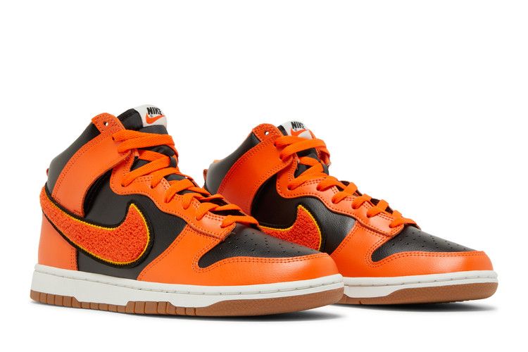 Nike Dunk High Retro Chenille Swoosh Safety Orange