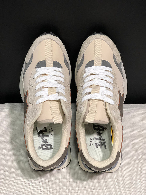 BAPE Low-Top Sneakers - Beige/Brown