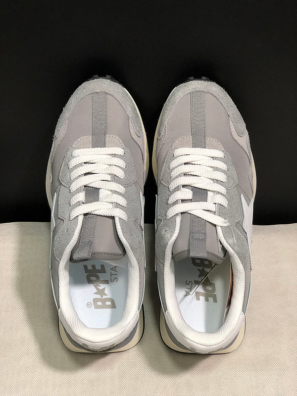 BAPE Low-Top Sneakers - Grey/White