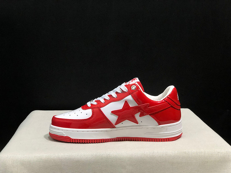 BAPE Low-Top Sneakers - Red/White