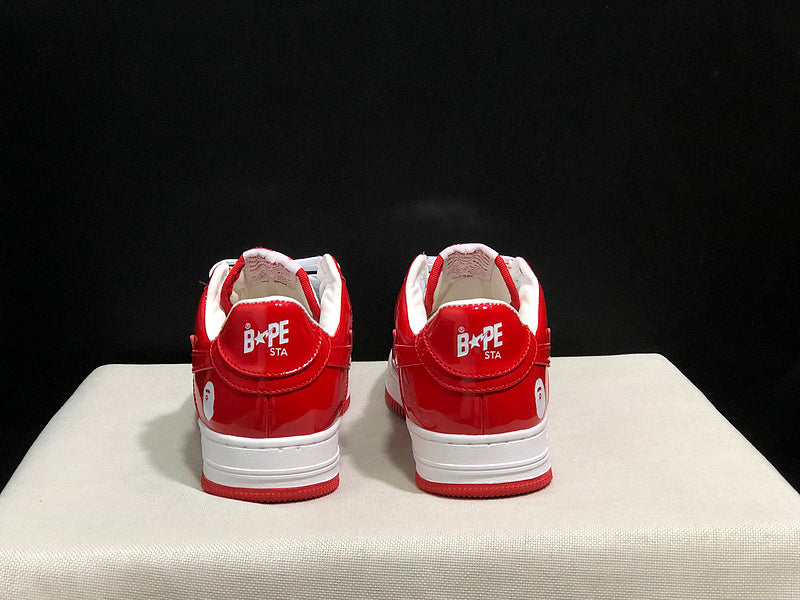 BAPE Low-Top Sneakers - Red/White