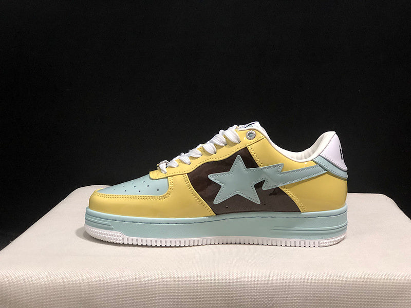 BAPE Low-Top Sneakers - Yellow/Mint/Brown
