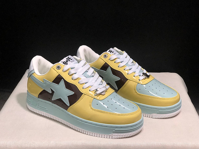 BAPE Low-Top Sneakers - Yellow/Mint/Brown