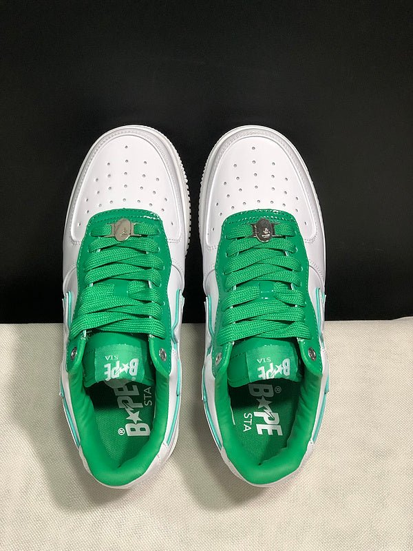 BAPE Low-Top Sneakers - White/Green
