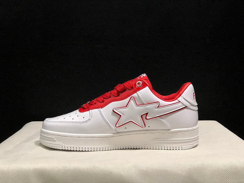 BAPE Low-Top Sneakers - White/Red
