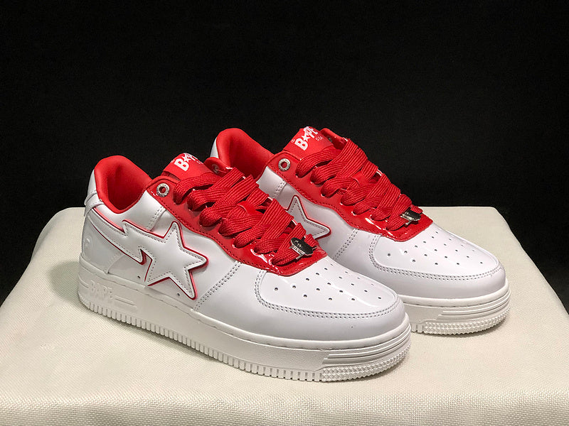 BAPE Low-Top Sneakers - White/Red