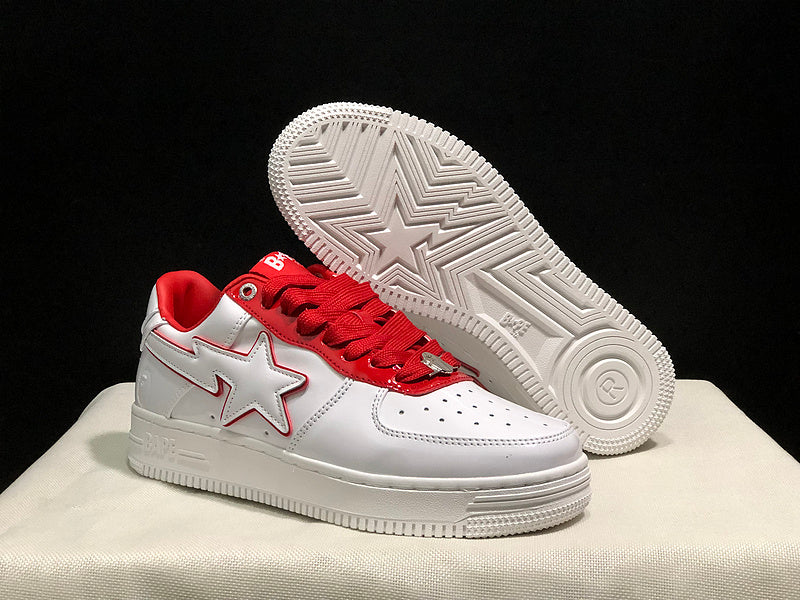 BAPE Low-Top Sneakers - White/Red