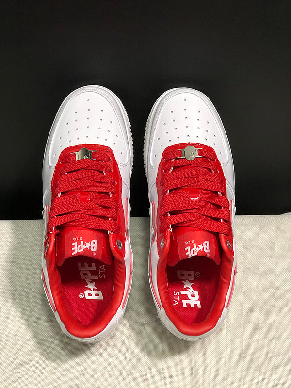 BAPE Low-Top Sneakers - White/Red