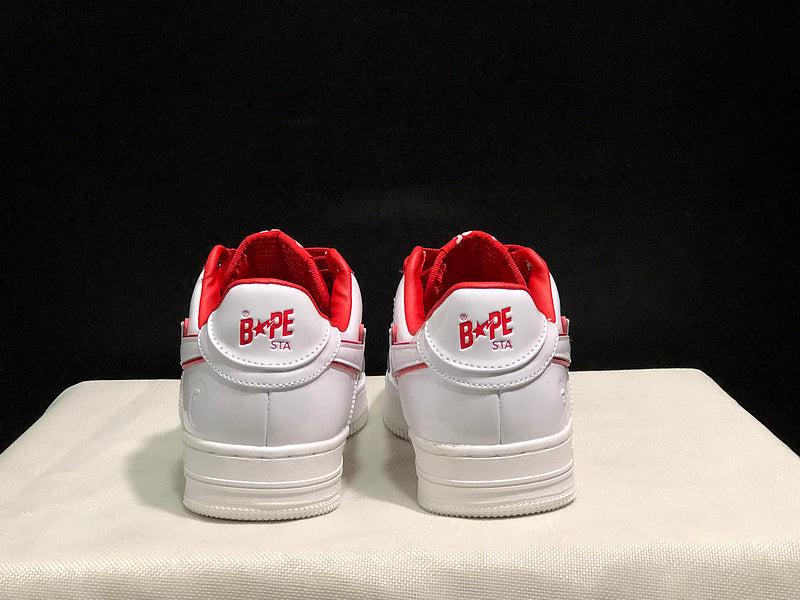 BAPE Low-Top Sneakers - White/Red
