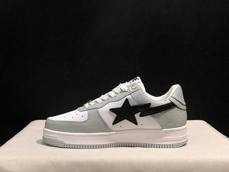 BAPE Low-Top Sneakers - Grey/White