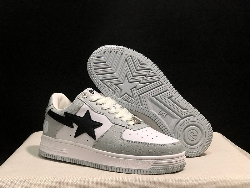 BAPE Low-Top Sneakers - Grey/White