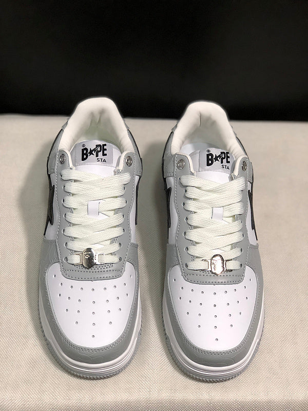 BAPE Low-Top Sneakers - Grey/White