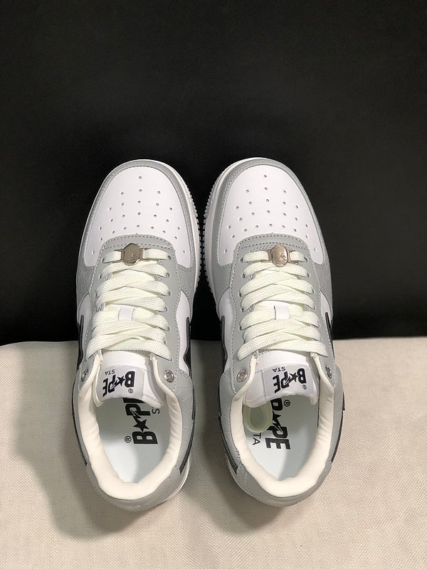 BAPE Low-Top Sneakers - Grey/White