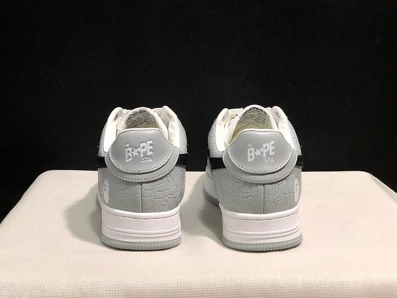 BAPE Low-Top Sneakers - Grey/White