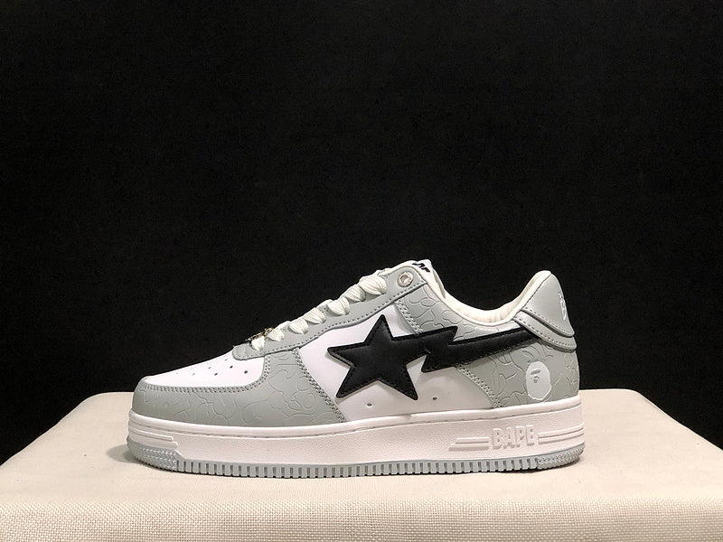 BAPE Low-Top Sneakers - Grey/White
