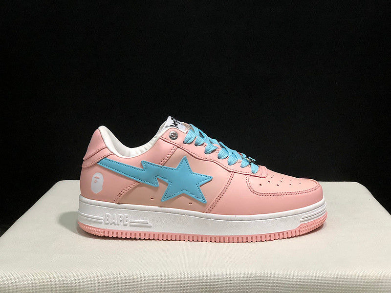 BAPE Low-Top Sneakers - Pink/Light Blue