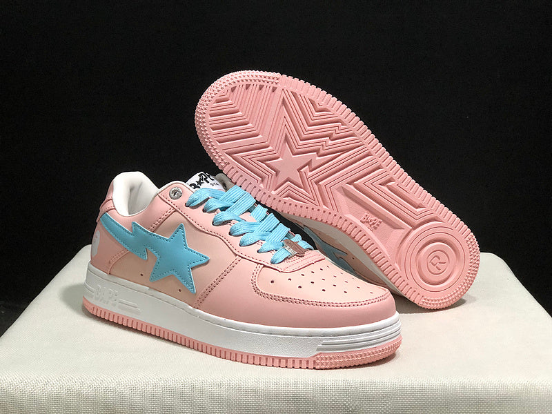 BAPE Low-Top Sneakers - Pink/Light Blue