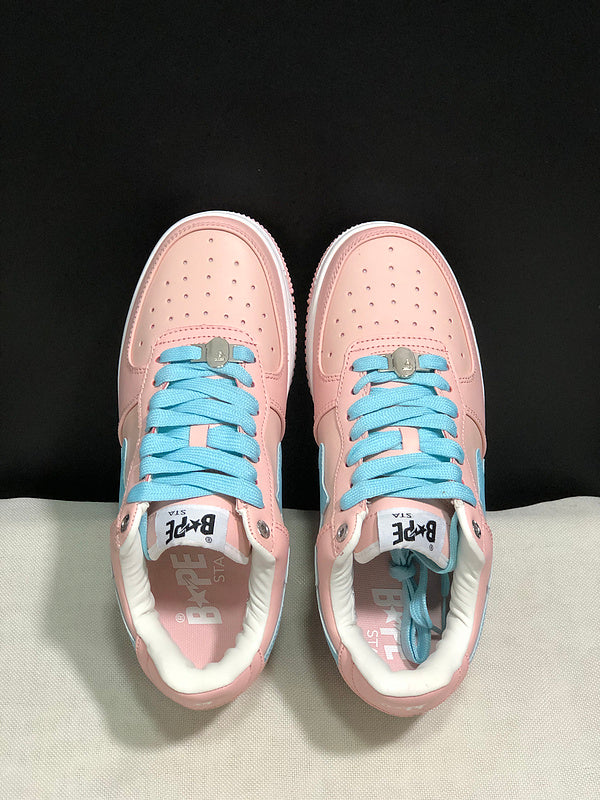 BAPE Low-Top Sneakers - Pink/Light Blue