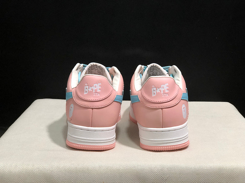 BAPE Low-Top Sneakers - Pink/Light Blue