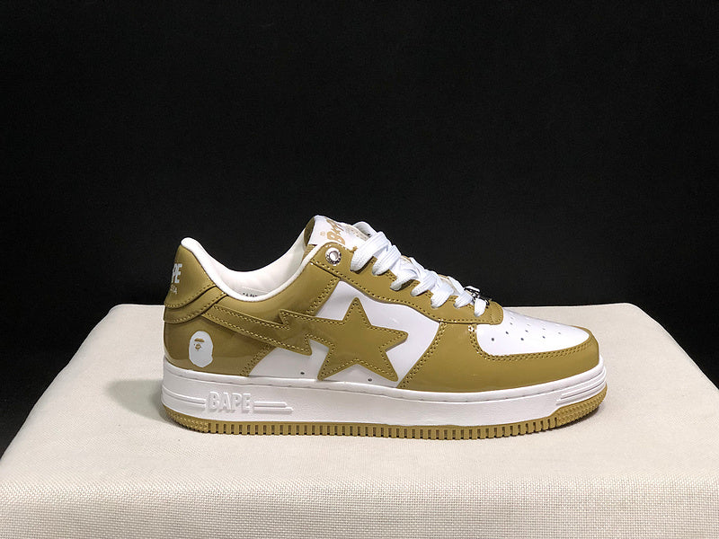 BAPE Low-Top Sneakers - Olive/White
