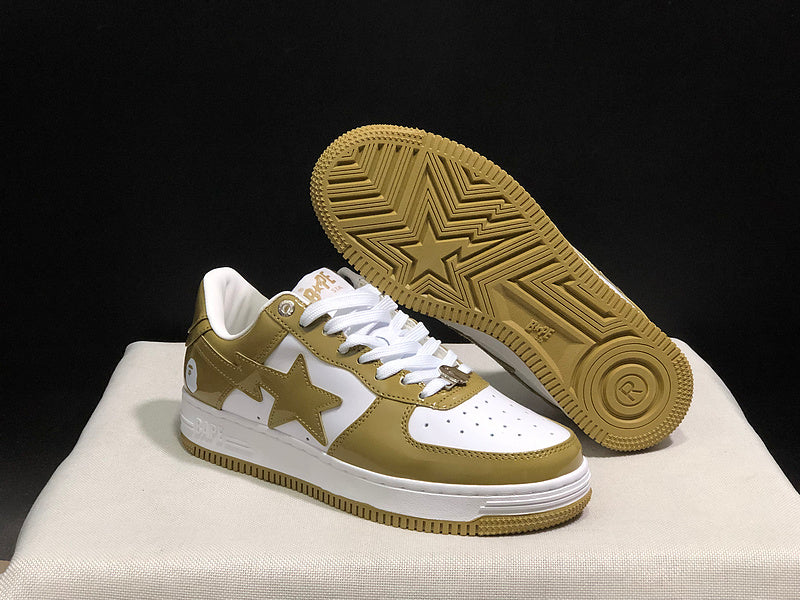 BAPE Low-Top Sneakers - Olive/White