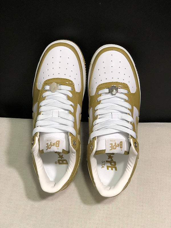 BAPE Low-Top Sneakers - Olive/White
