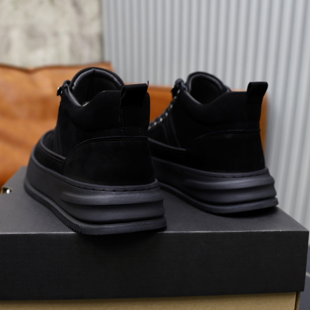 UGG Lace-Up Platform Ankle Boots - Black