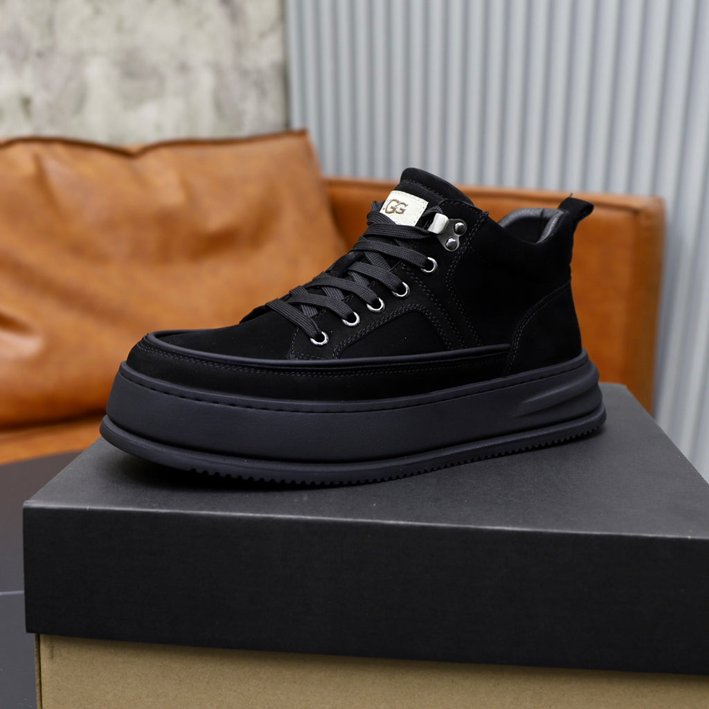 UGG Lace-Up Platform Ankle Boots - Black